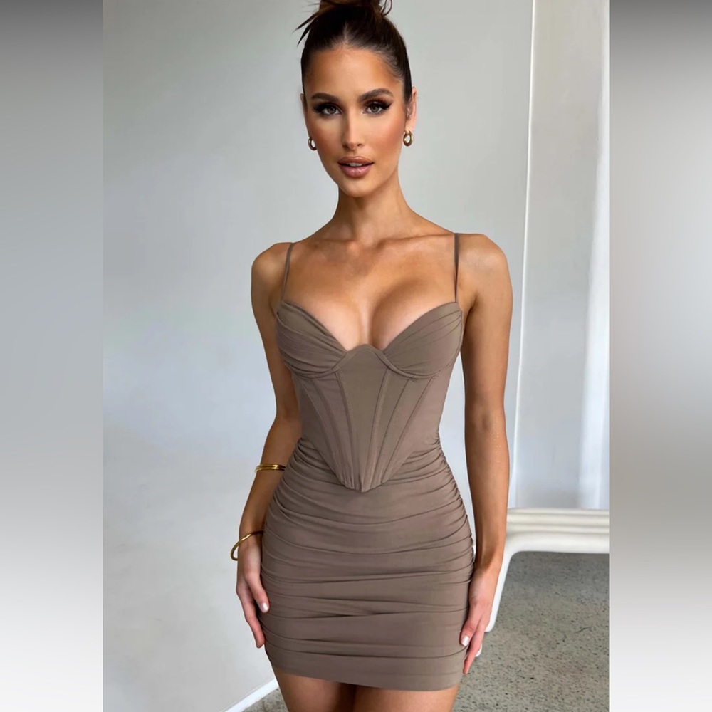 NYLA MINI DRESS - MOCHA